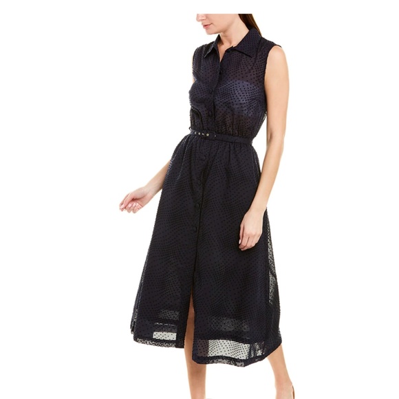 Luxury Amaio Navy Charlotte Dress Size M - GORGEOUS - Picture 1 of 12